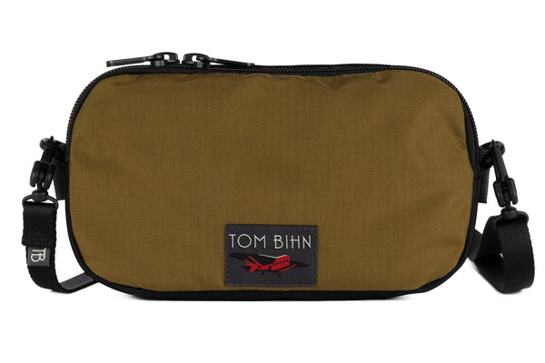 The Bantam in Coyote 210 Ballistic with shoulder strap